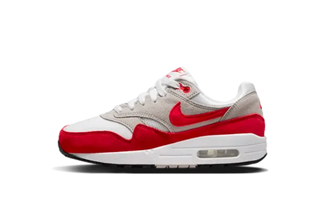 Air Max 1 White University Red (Bambino)