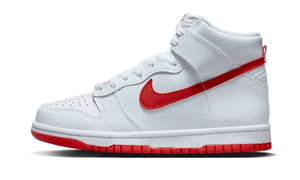 Dunk High White Picante Red