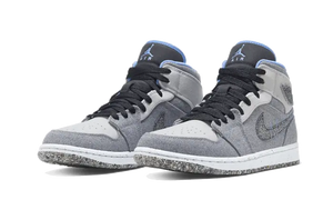 Air Jordan 1 Mid Crater Grey University Blue