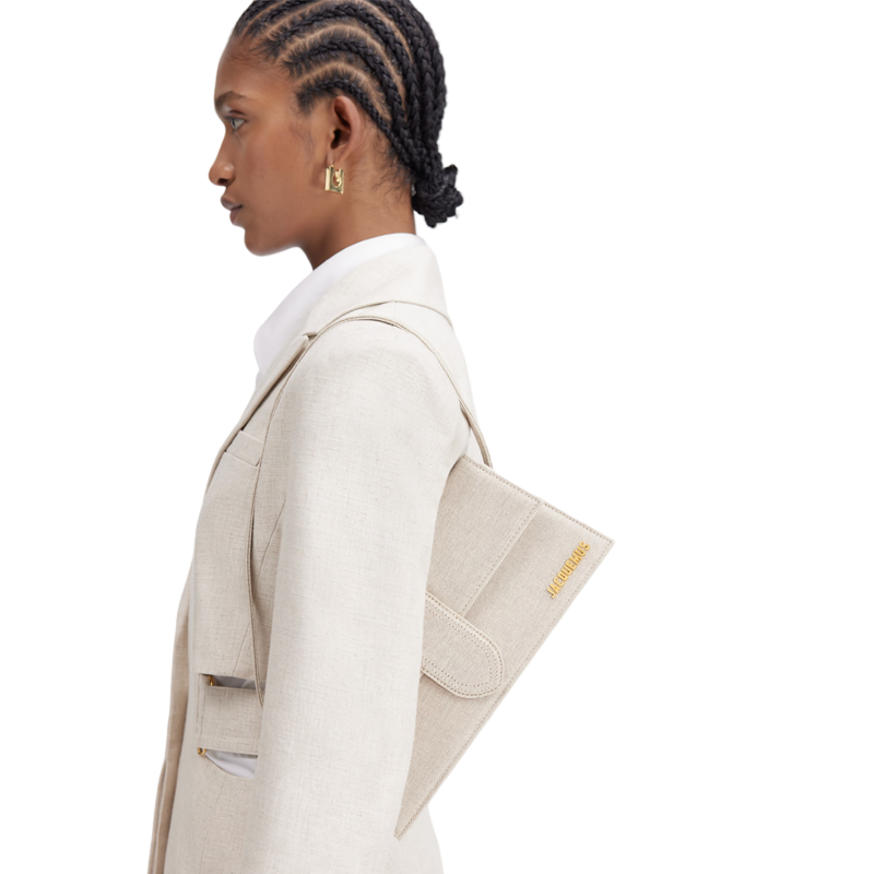 Bambino Long Light Greige Linen - Jacquemus