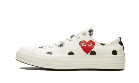 Chuck Taylor All-Star 70s Ox Comme des Garçons PLAY Polka Dot White