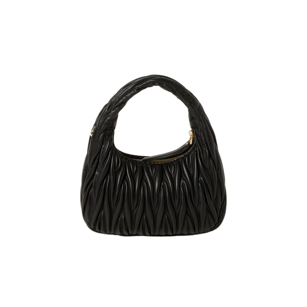 Hobo Wander Small Nappa Matelassé Black