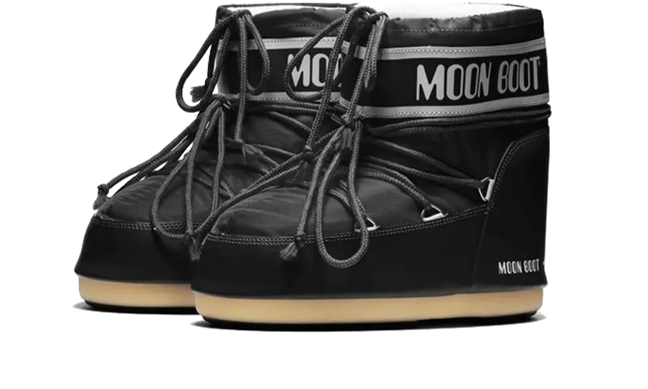 Moon Boot Icon Low Black Nylon