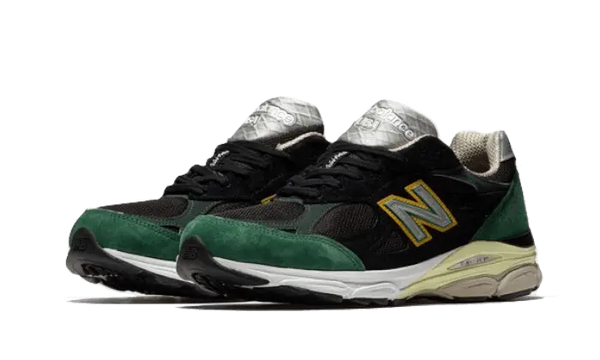 New Balance 990 V3 Black Green Yellow - M990CP3