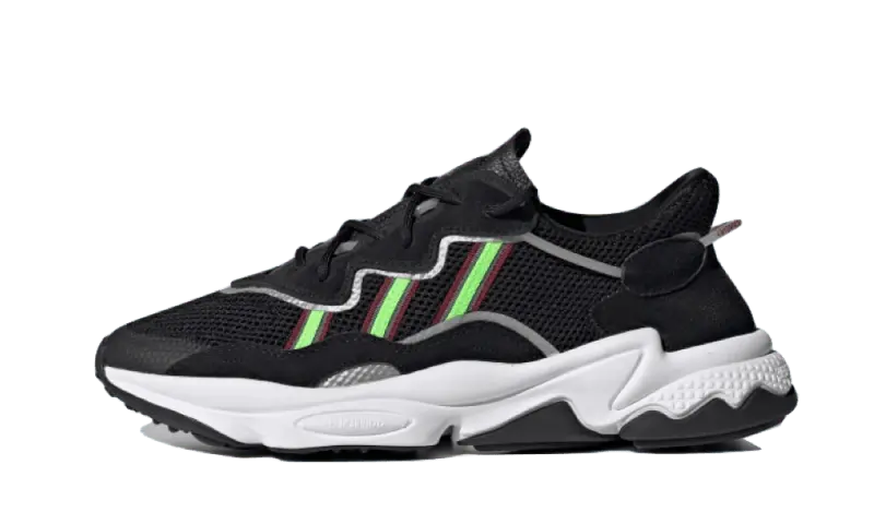 Adidas Ozweego Núcleo Negro Solar Verde - EE7002