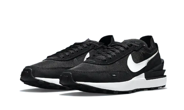 Nike Waffle One Black White Swoosh - DC2533-001