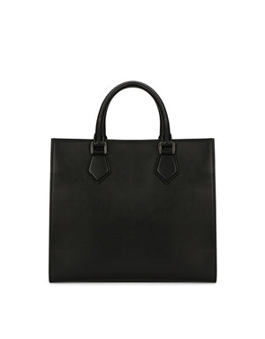 CALFSKIN EDGE SHOPPER WITH LOGO