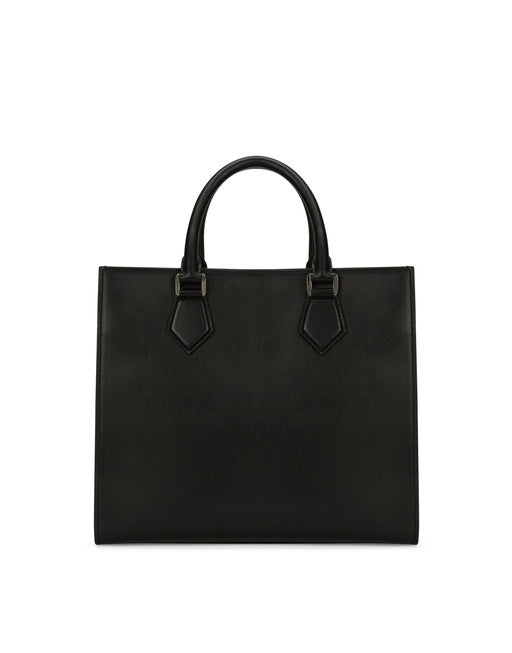 CALFSKIN EDGE SHOPPER WITH LOGO