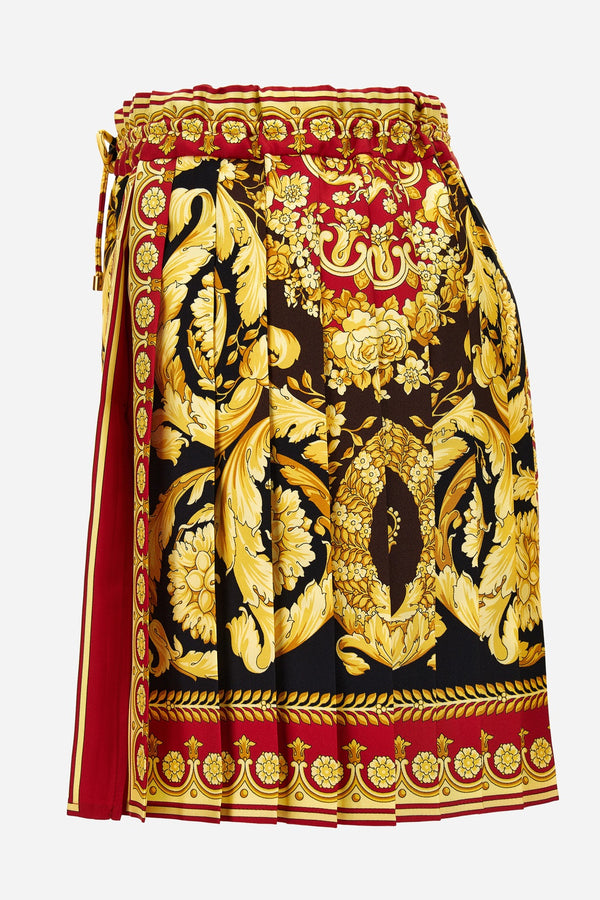 Skirt In Barocco 92 Foulard On Silk Twill
