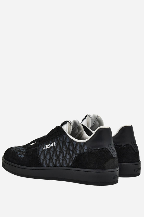 New Basket Sneakers In Suede+Jacquard V+Calf Leather