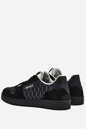 New Basket Sneakers In Suede+Jacquard V+Calf Leather