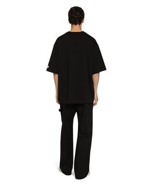 COTTON T-SHIRT WITH DOLCE&GABBANA LOGO PRINT