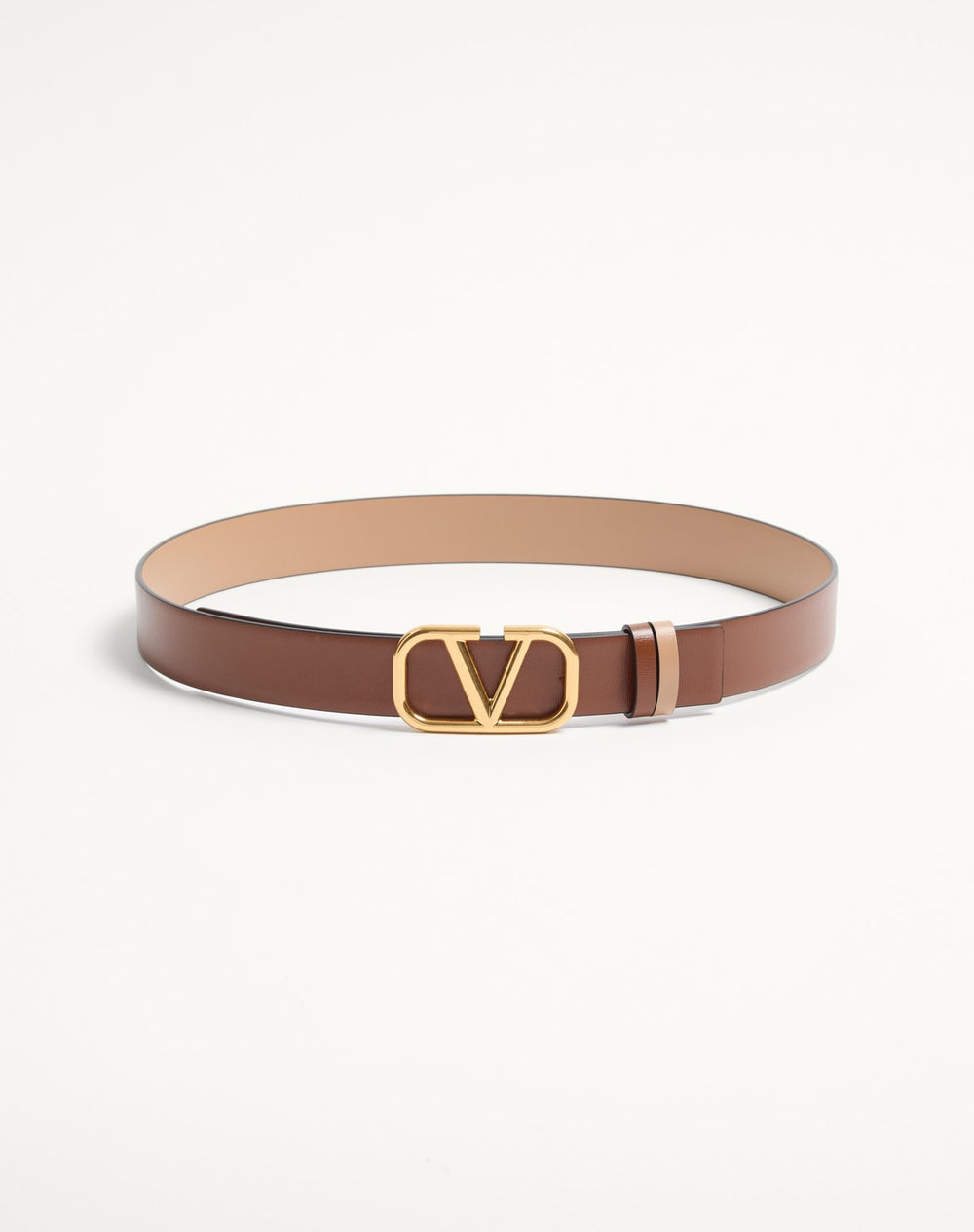 Cintura Reversibile VLogo Signature In Vitello Lucido 30 Mm