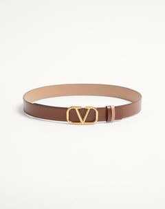Cintura Reversibile VLogo Signature In Vitello Lucido 30 Mm