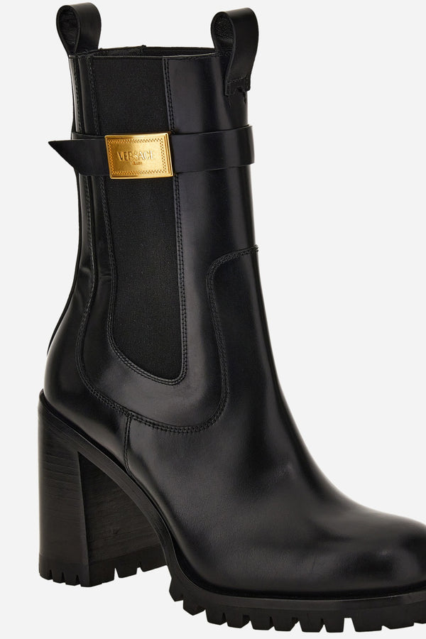 Versace Milano Booties In Calf Leather