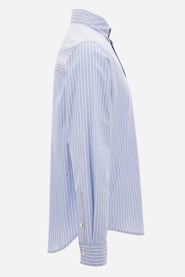 Informal Shirt In Cotton Poplin Queen + Medusa Outline Embroidery