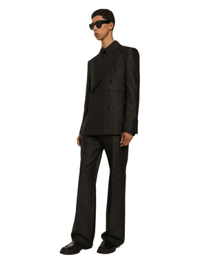 DOUBLE-BREASTED SICILIA-FIT JACQUARD JACKET
