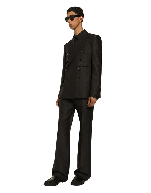 DOUBLE-BREASTED SICILIA-FIT JACQUARD JACKET