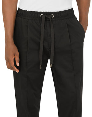 STRETCH COTTON JOGGING PANTS WITH BANDS