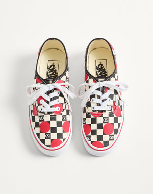Sneaker Low-Top Valentino Garavani And Vans In Tessuto Con Stampa VLogo Checkerboard E Dettaglio Pois
