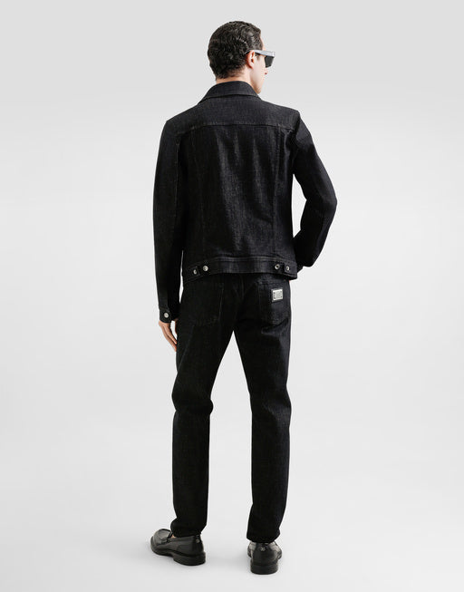 REGULAR-FIT COTTON JEANS WITH TAG