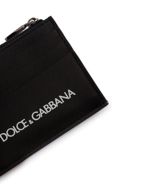 CALFSKIN CARD HOLDER WITH PRINTED LOGO