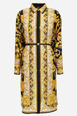 Dress In Twill Poly Barocco Palm Print