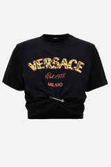 T-Shirt In Jerey Fabric With Versace Milano Barocco 92 Print