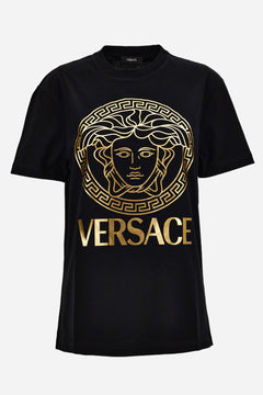 T-Shirt In Jersey-Versace And Greek Medusa Print