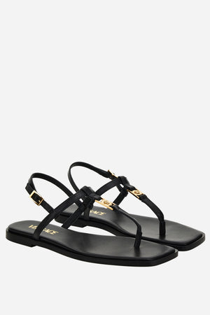 Medusa Lock Sandal  In Shiny Calf Leather-Metal Hardware