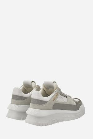 Oversize Court Sneaker In Calf Leather-Fabric