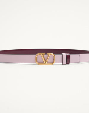 Cintura Reversibile VLogo Signature In Vitello Lucido 20 Mm