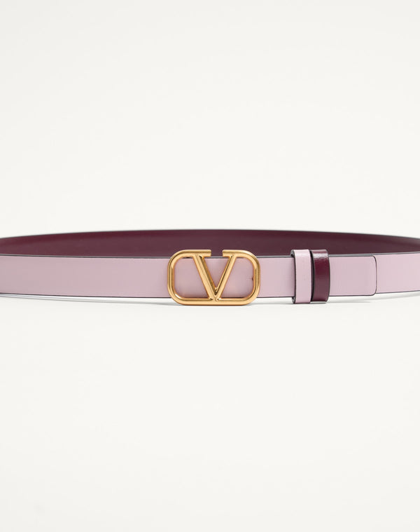 Cintura Reversibile VLogo Signature In Vitello Lucido 20 Mm