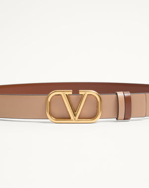 Cintura Reversibile VLogo Signature In Vitello Lucido 30 Mm