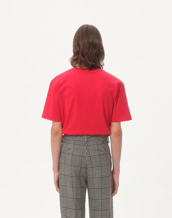 T-Shirt In Cotone Con Stampa Chez Valentino