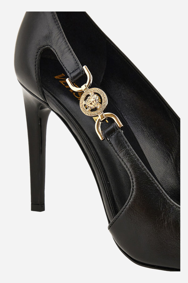 Medusa 95 Pump H.100 In Shiny Calf Leather-Metal Hardware