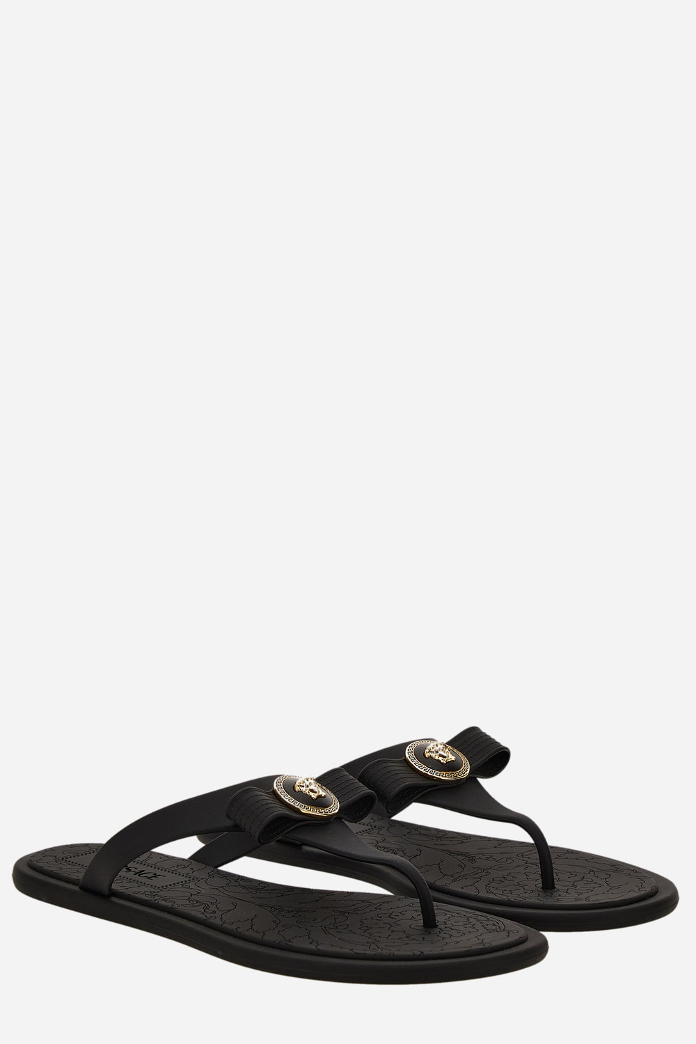 Gianni Ribbon Slides In Rubber