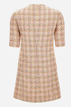 Dress In Cotton Mix Fancy Tweed