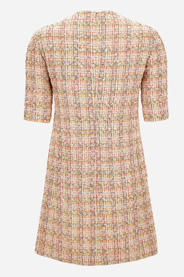 Dress In Cotton Mix Fancy Tweed