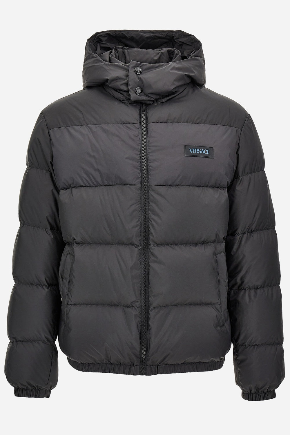 Down Jacket/Vest In Plain Technical Fabric + Versace Print