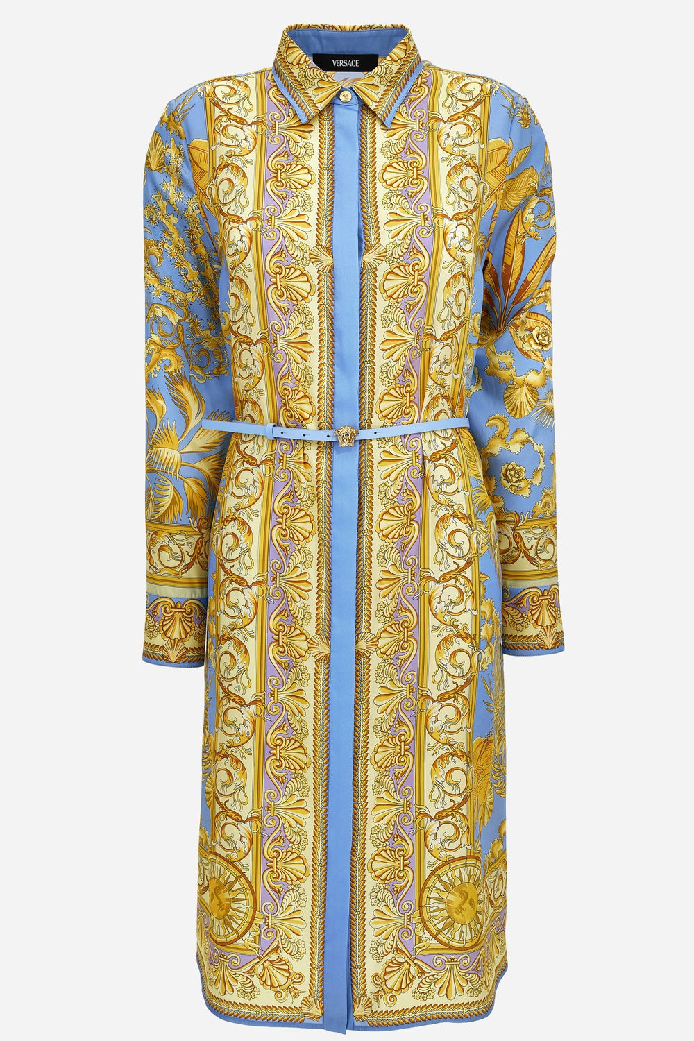 Dress In Twill Poly Barocco Palm Print