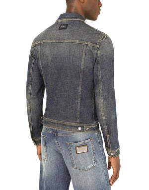 STRETCH LIGHT BLUE WASH DENIM JACKET