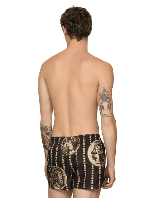LOGO COIN SWIM SHORTS