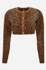 Knit Sweater In Leopard Jacquard Viscose