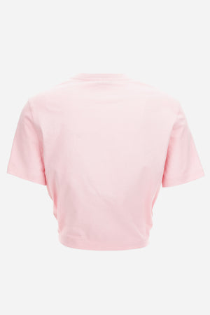 T-Shirt In Jersey With Versace Palm Print