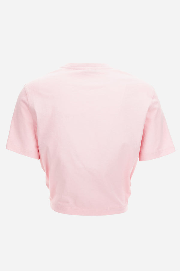 T-Shirt In Jersey With Versace Palm Print