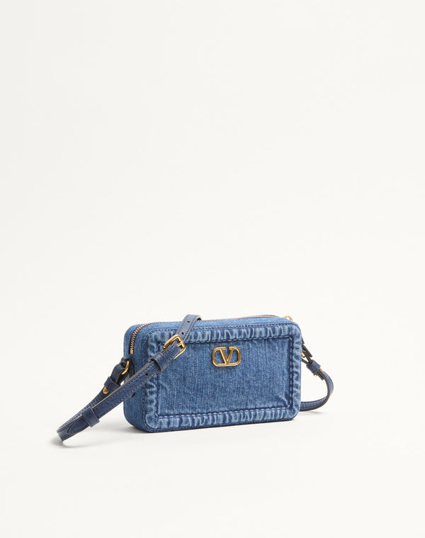 Mini Borsa A Tracolla Valentino Garavani Alltime In Denim
