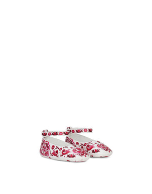 PRINTED NAPPA LEATHER BALLET FLATS