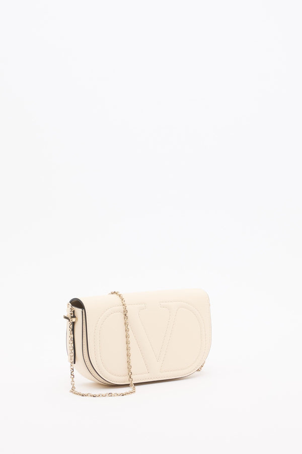 POUCH CON CATENA VLOGO WALK IN VITELLO