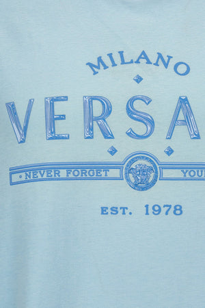 T-Shirt In Compact Cotton Jersey Fabric-Never Forget Versace Print